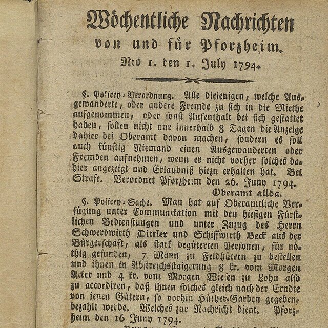 Alte Zeitungen