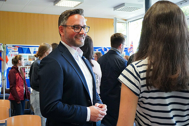 OB Peter Boch beim EU-Schulprojekttag