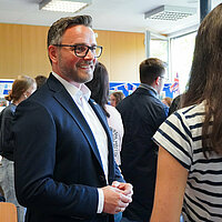 OB Peter Boch beim EU-Schulprojekttag