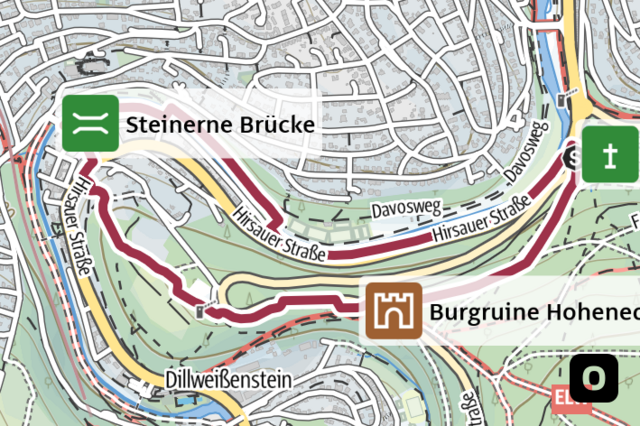 Minimap Nagoldrunde - Quelle: Outdooractive