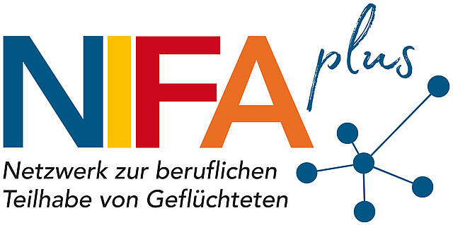 Logo NIFA plus - Netzwerk zur beruflichen Teilhabe von Geflüchteten - copyright:Werkstatt Parität 