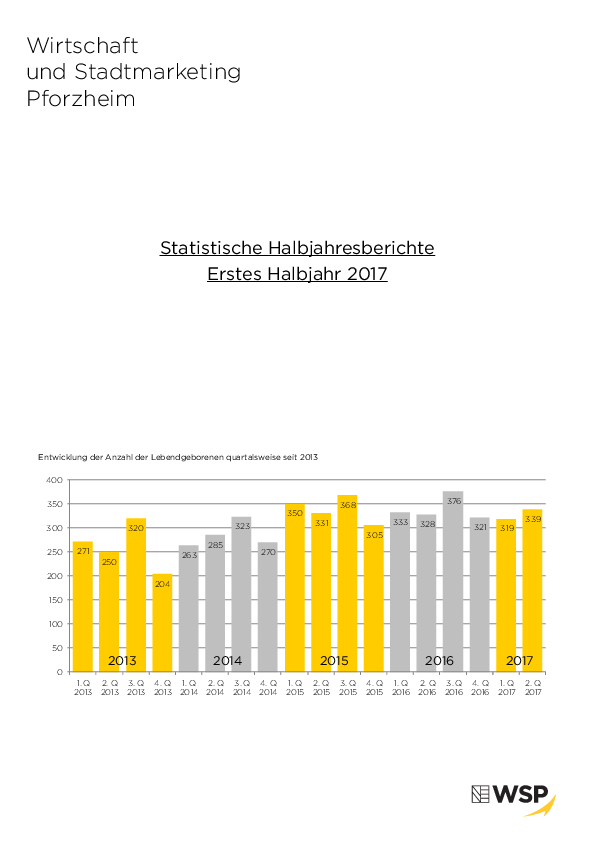 Statistischer Halbjahresbericht 1/2017 Publikation mit statistischen Tabellen zum ersten Halbjahr 2017