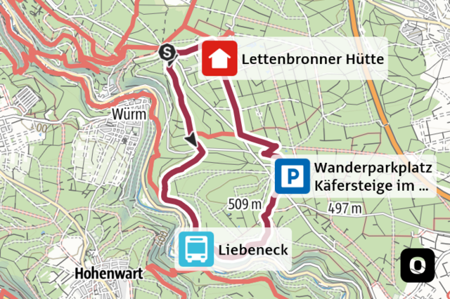 Minimap Ritterritt - Quelle: Outdooractive