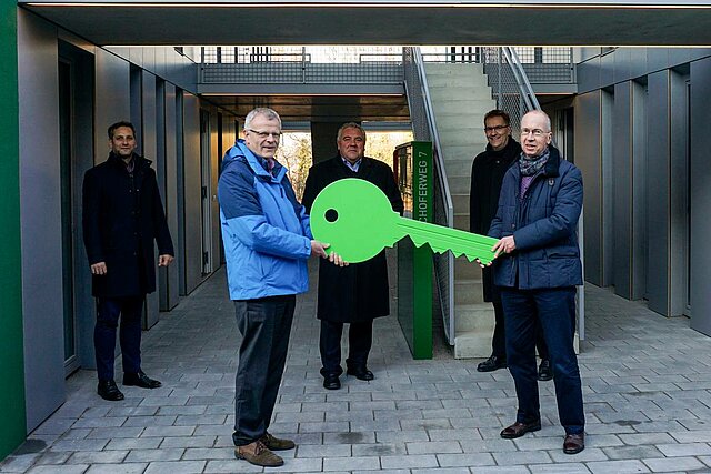 Schlüsselübergabe Asylunterkunft Schoferweg