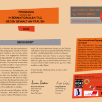 Programm Internationaler Tag gegen Gewalt an Frauen