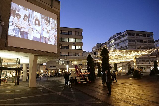 Videoleinwand Marktplatz
