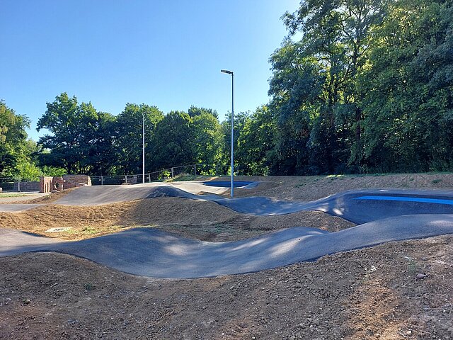 Bild der Fahrlinie des Pumptracks - copyright:Stadt Pforzheim