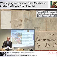 Prof. Dr. Andreas Deutsch präsentierte im Stadtarchiv neue Erkenntnisse zu Johann Elias Meichsner und Jörg Ratgeb 
