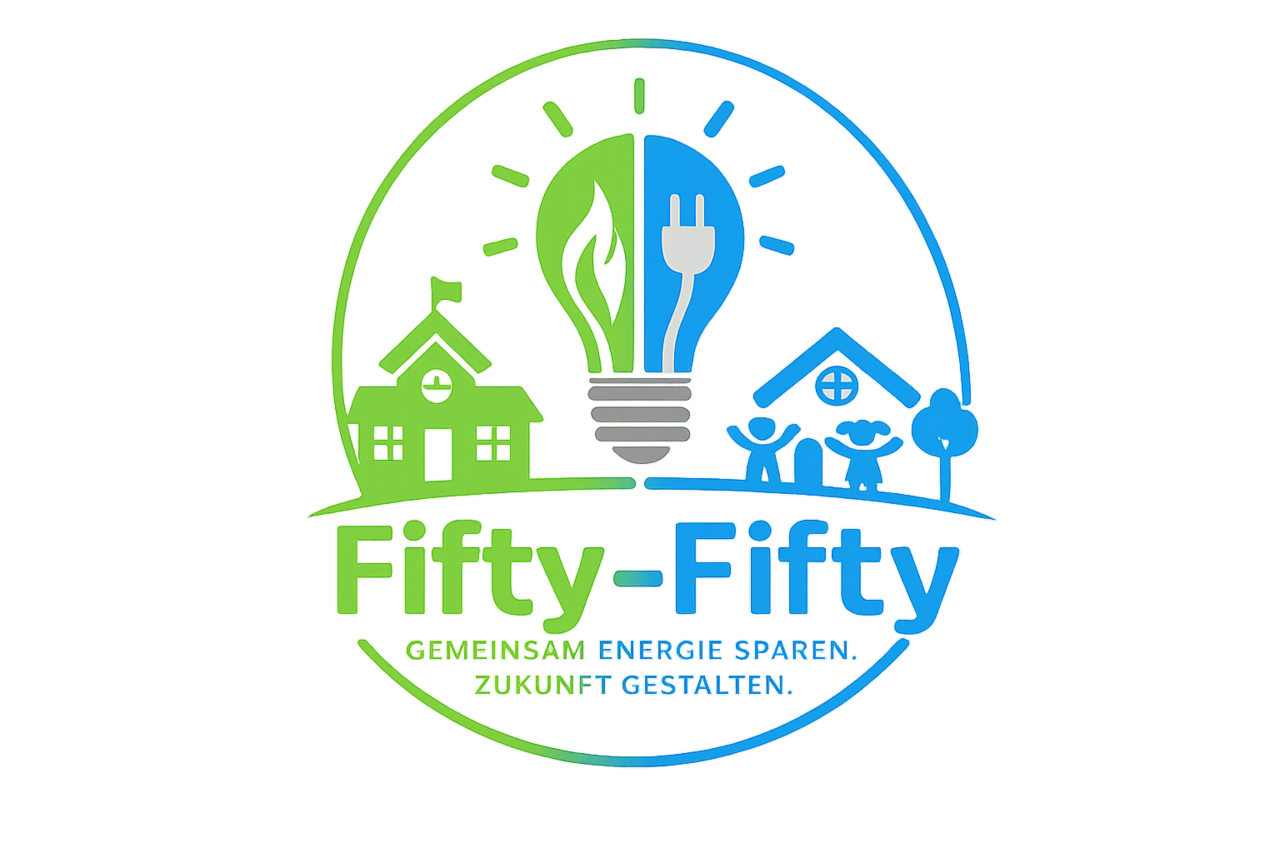 Fifty-Fifty-Logo KI erstellt
