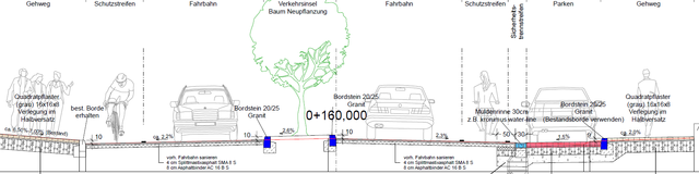 Umbau Westliche Karl-Friedrich-Straße