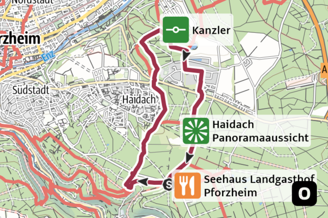 Minimap Römerweg - Quelle: Outdooractive