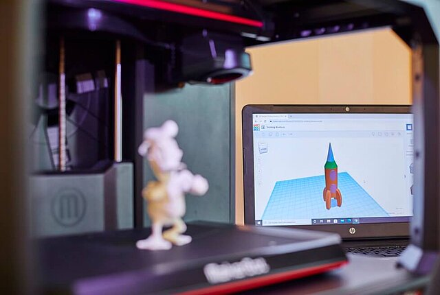 Fotografie eines 3D gedruckten Objekts - copyright:Ines Martig, Stadtbibliothek Pforzheim