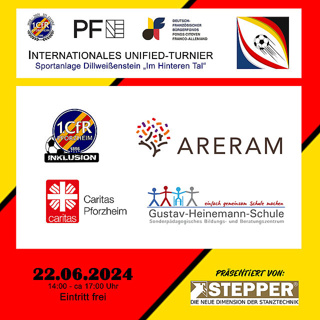 Einladung zum internationalen Unified-Turnier am Samstag, 22.06.2024, 14 Uhr bis 17 Uhr auf der Sportanlage Dillweißenstein "Im Hinteren Tal" - copyright:Steffen Bähr