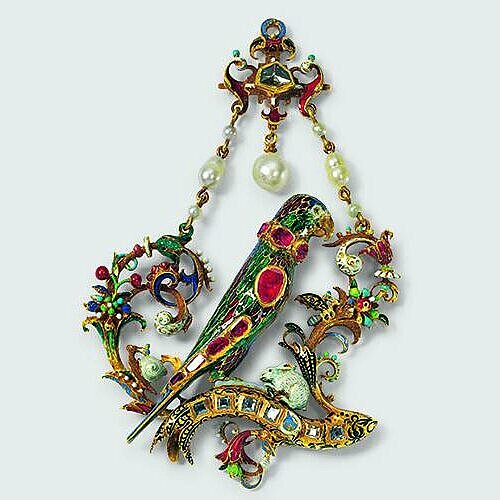 Parrot pendant, southern German, about 1560-70, donation of the Werner Wild Foundation, photo Günter Meyer Parrot pendant, southern German, about 1560-70, donation of the Werner Wild Foundation, photo Günter Meyer