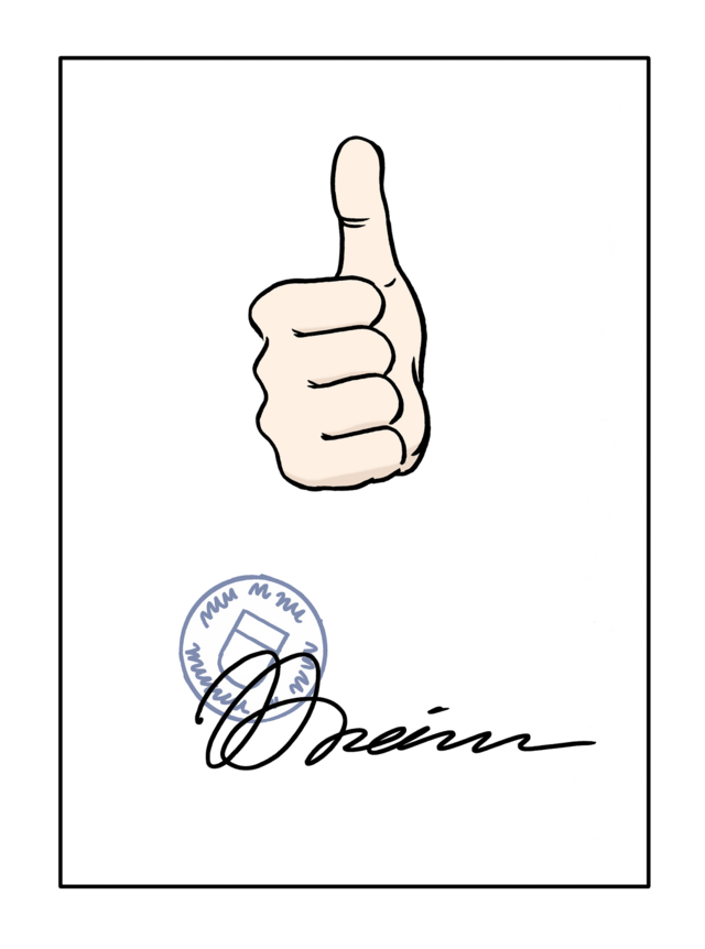 Illustration Zusage - copyright:Lebenshilfe für Menschen mit geistiger Behinderung Bremen e.V.