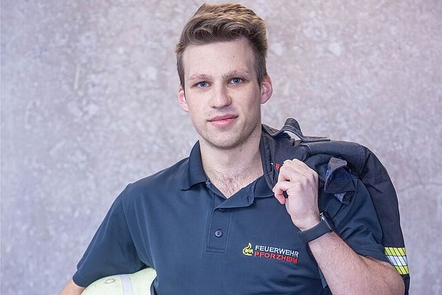 Brandmeister der Berufsfeuerwehr Pforzheim - copyright:Moritz, Pforzheimer Zeitung