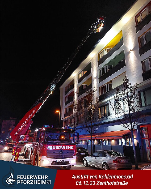 Einsatz Kohlenmonoxid in Wohnung