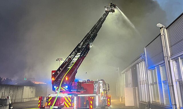 Großbrand Eutinger Straße