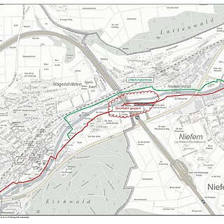 Umleitung Enztalradweg OST - copyright:Stadt Pforzheim