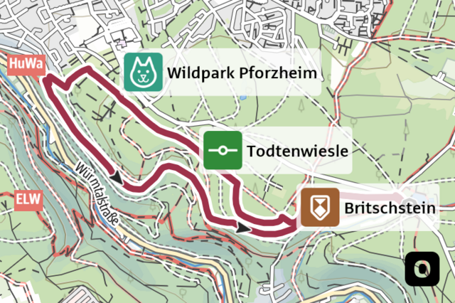 Minimap SAUstarke Wanderlust - Quelle: Outdooractive