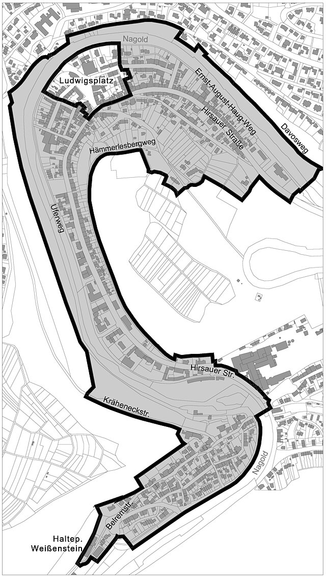 Geltungsbereich Sanierungsgebiet Dillweißenstein - copyright:Stadt Pforzheim