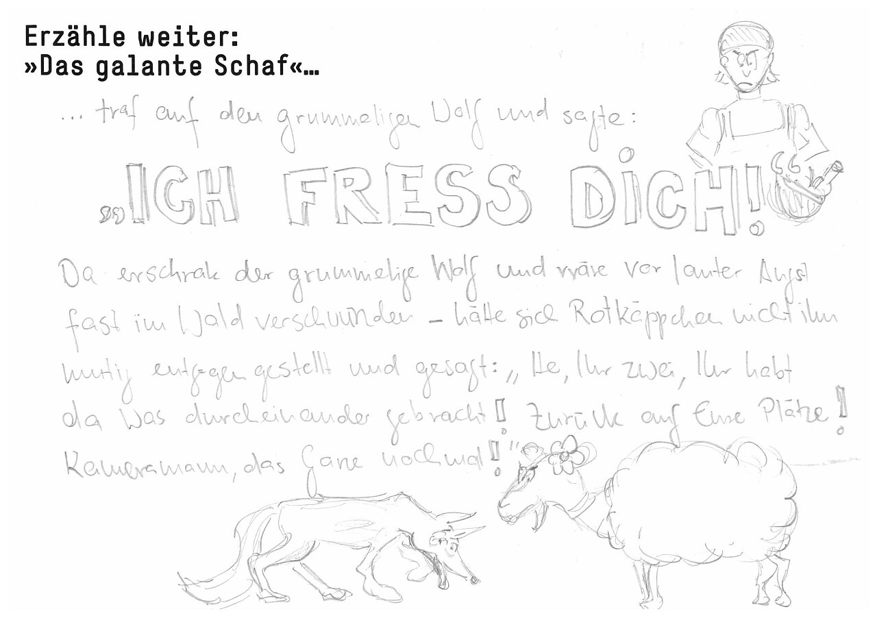 Erzähle weiter: "Das galante Schaf..."