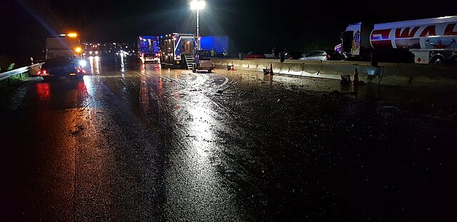 Unwetter Starkregen BAB