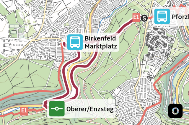 Minimap Flößerrunde - Quelle: Outdooractive