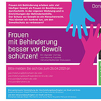 Flyer "Frauen mit Behinderung besser vor Gewalt schützen" 