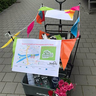 Bollerwagen zum Tag der Nachbarn 2021 QuarZ Innenstadt