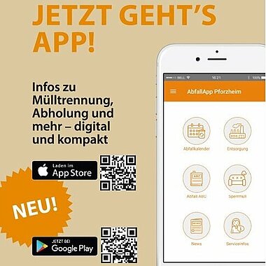 Flyer für die Abfall-App