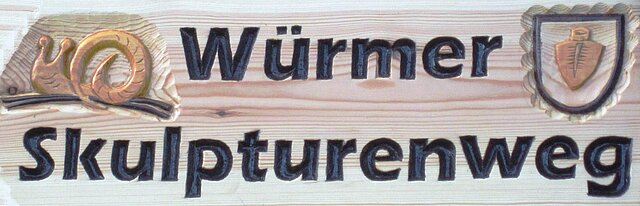 Schriftzug: Würmer Skulpturenweg