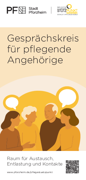 Flyer Gesprächskreis für pflegende Angehörige - copyright: Stadt Pforzheim - Ersteller: Stadt Pforzheim