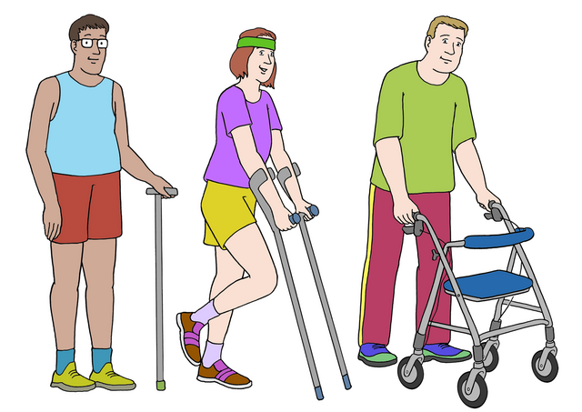 Illustration: Sportlerinnen und Sportler mit Behinderung - copyright:Lebenshilfe für Menschen mit geistiger Behinderung Bremen e.V.