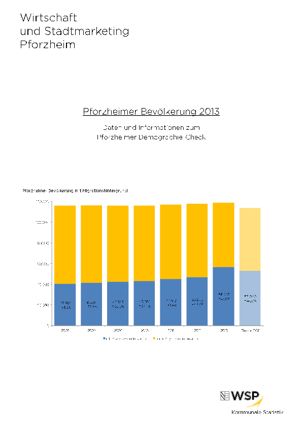 Publikation mit statistischen Tabellen zur Bevölkerung 2013
