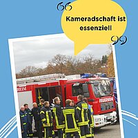 Story-Reihe (Sicherheit und Ordnung) - 4 Info-Seite Feuerwehr zum Thema Kameradschaft