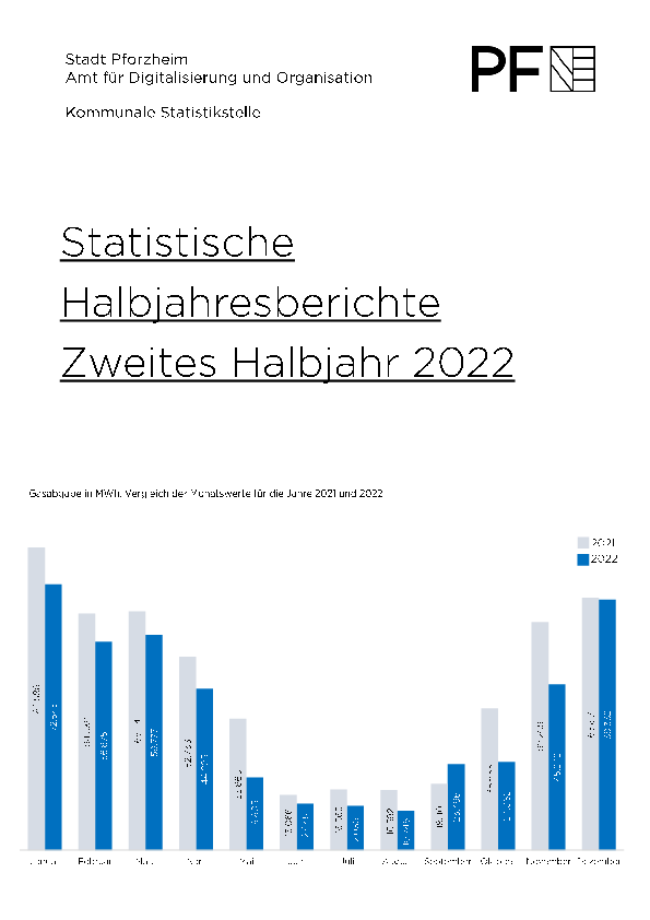 Statistischer Halbjahresbericht 2/2022 Publikation mit statistischen Tabellen zum zweiten Halbjahr 2022