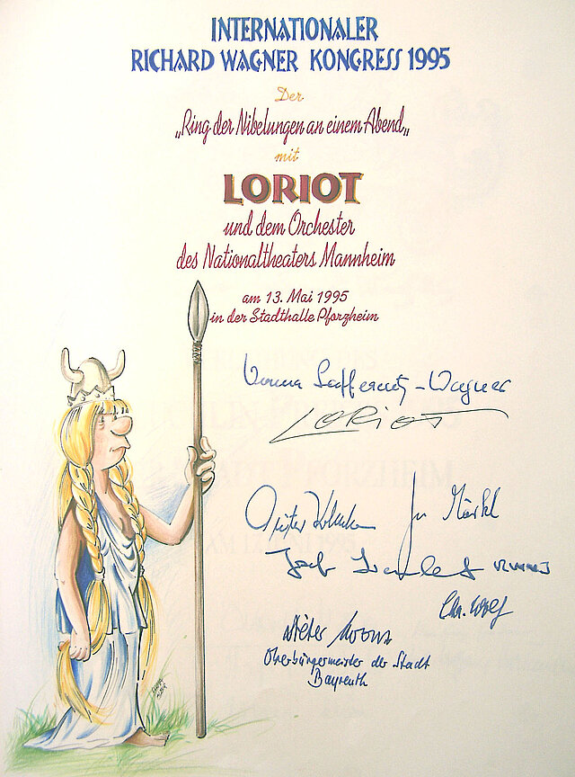 Bild: Eintrag Goldenes Buch Loriot