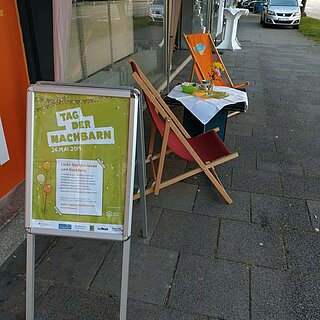 Schild Tag der Nachbarn 2019