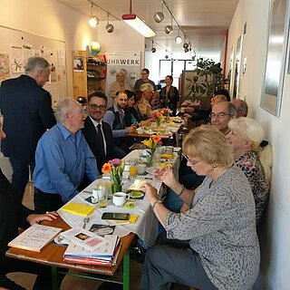 Besuch von Oberbürgermeister Peter Boch im QuarZ Innenstadt