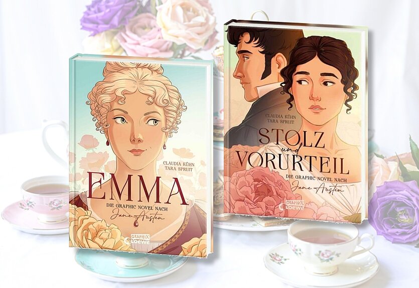 Buchcover von Emma und Stolz und Vorurteil der Graphic Novel - copyright: Tara Spruit, Claudia Kühn - Ersteller: Tara Spruit, Claudia Kühn