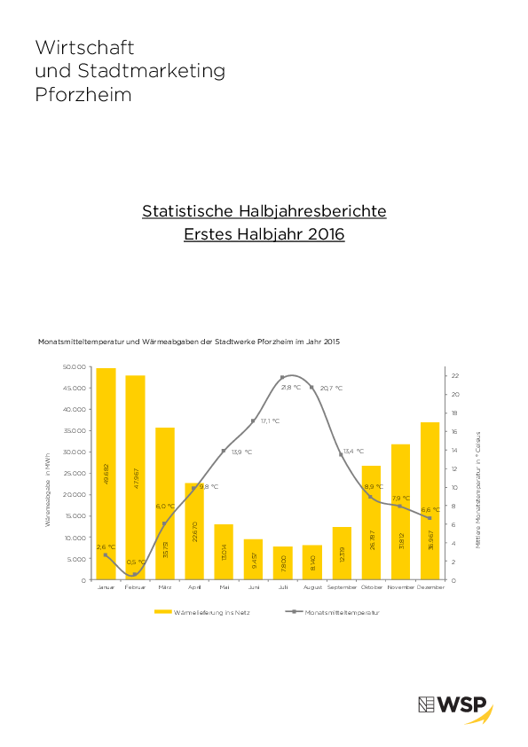 Statistischer Halbjahresbericht 1/2016 Publikation mit statistischen Tabellen zum ersten Halbjahr 2016