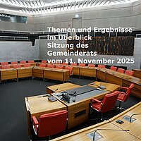 Bild vom leeren Pforzheimer Sitzungssaal.