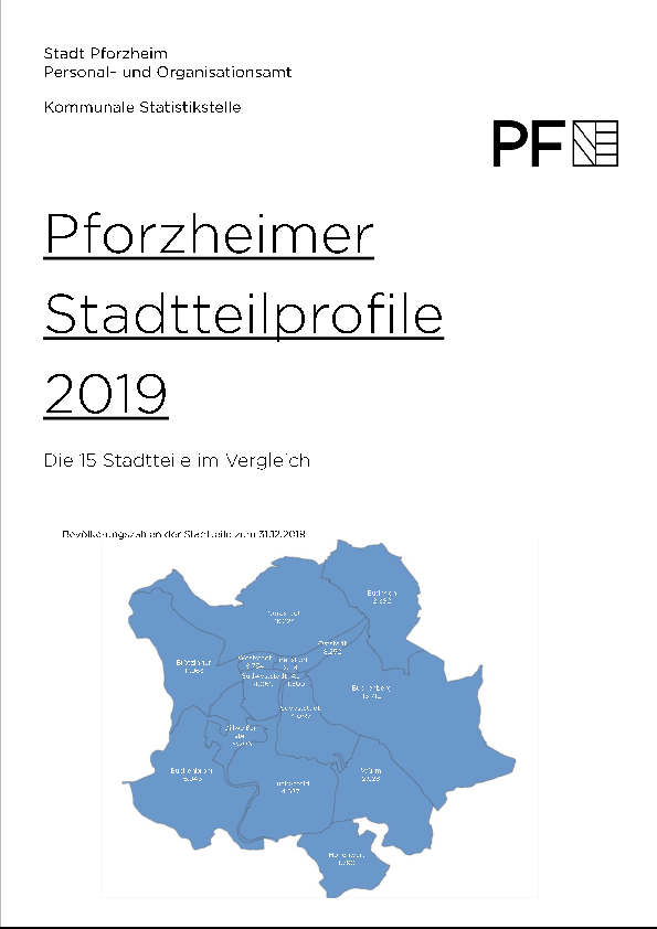 Publikation mit statistischen Tabellen zu den Stadtteilen 2019