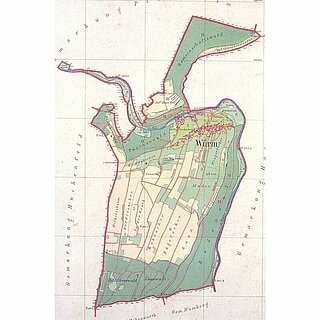 Markungsplan der Gemeinde Würm anno 1893. 