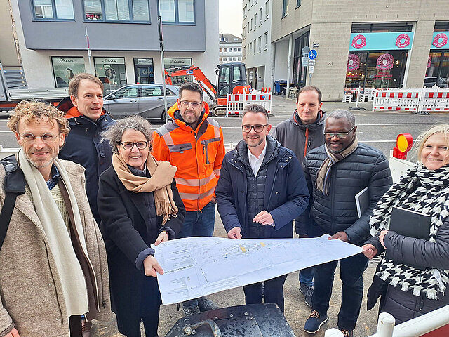Vorort-Termin zur Vorstellung der Baumaßnahme Zerrennerstraße