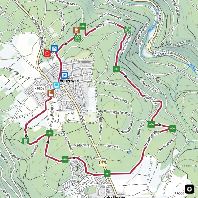 Minimap Wolfsspuren - Quelle: Outdooractive