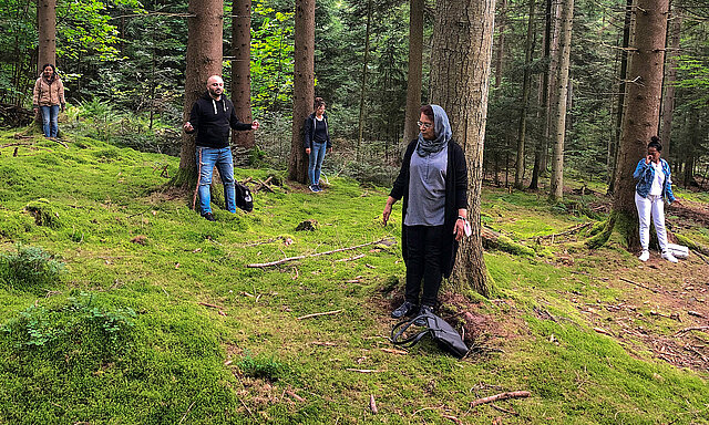 Waldbaden mit Geflüchteten 