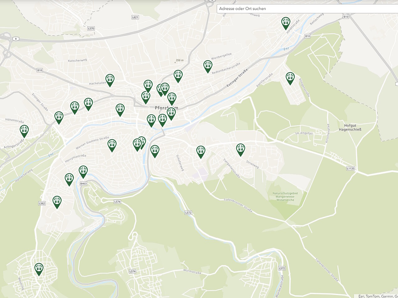 carsharing_standorte_pforzheim - copyright:Stadt Pforzheim