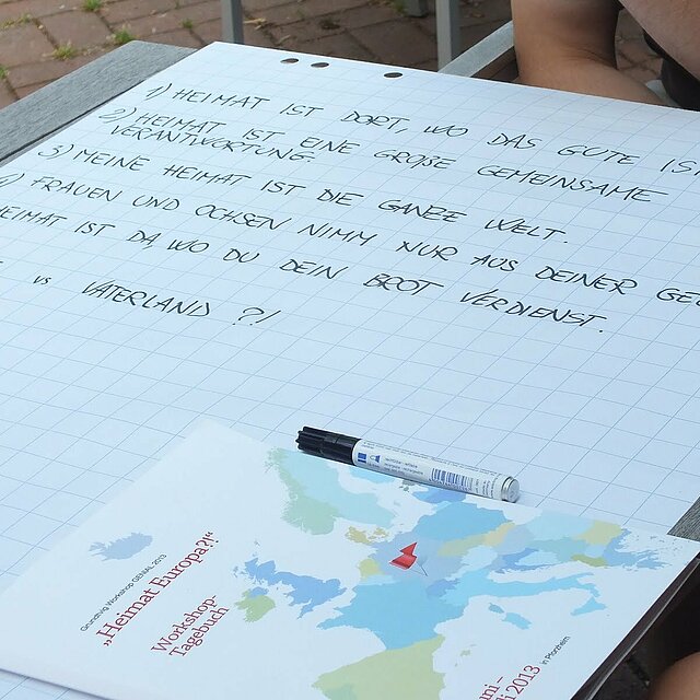 Dieses Bild zeigt ein beschriftetes Flip-Chart-Blatt